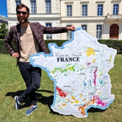 Carte des Vins de France - 150 cm (forme de l'hexagone)