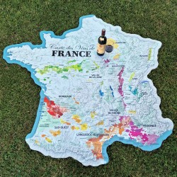 Carte des Vins de France - 150 cm (forme de l'hexagone)