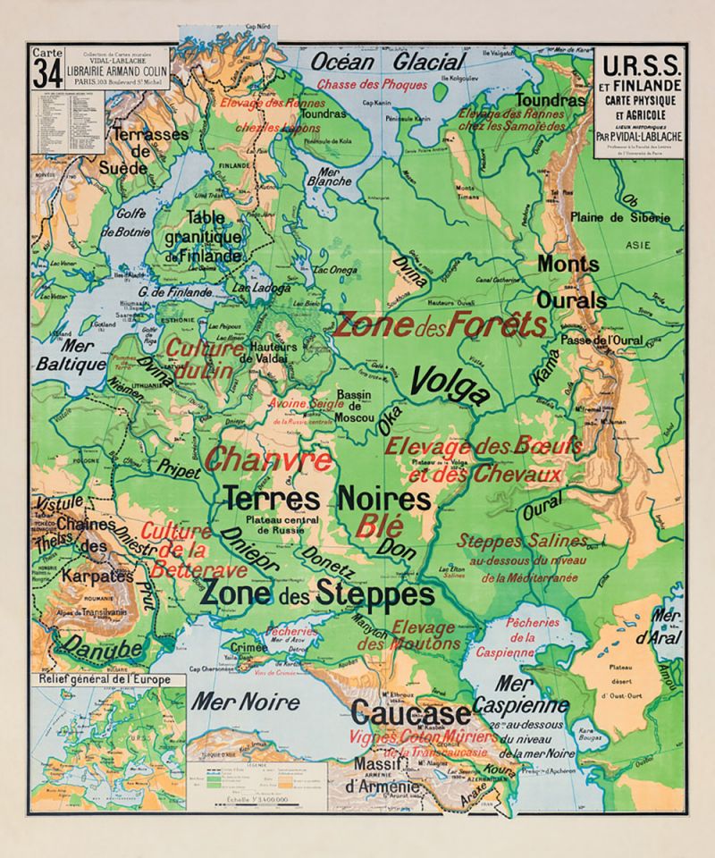 Carte Vidal Lablache 34 - URSS ET FINLANDE - PHYSIQUE ET AGRICOLE - 100 x 120 cm (reproduction ancienne carte scolaire) Carte Vidal Lablache 34 - URSS ET FINLANDE - PHYSIQUE ET AGRICOLE - 100 x 120 cm (reproduction ancienne carte scolaire)