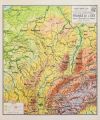 Carte Vidal Lablache 62 - FRANCE DE L'EST - PHYSIQUE - 100 x 120 cm (reproduction ancienne carte scolaire)