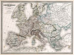 Carte de l'EMPIRE FRANCAIS 1812 - 135 x 100 cm - (Dufour - Dyonnet)