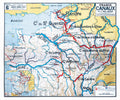 Carte Vidal Lablache 6 -  FRANCE CANAUX - 120 x 100 cm (reproduction ancienne carte scolaire)