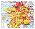 Carte Vidal Lablache 7 - FRANCE CHEMINS DE FER - 120 x 100 cm (reproduction ancienne carte scolaire)