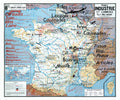 Carte Vidal Lablache 8 BIS - FRANCE INDUSTRIE ET COMMERCE - 120 x 100 cm (reproduction ancienne carte scolaire)