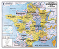 Carte Vidal Lablache 9 - FRANCE PROVINCES EN 1789 - 120 x 100 cm (reproduction ancienne carte scolaire)
