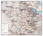Carte Vidal Lablache 10 BIS - FRANCE DIVISIONS MILITAIRES - 120 x 100 cm (reproduction ancienne carte scolaire)