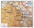 Carte Vidal Lablache 10 - FRANCE FRONTIERE NORD EST ET ALSACE LORRAINE - 120 x 100 cm (reproduction ancienne carte scolaire)