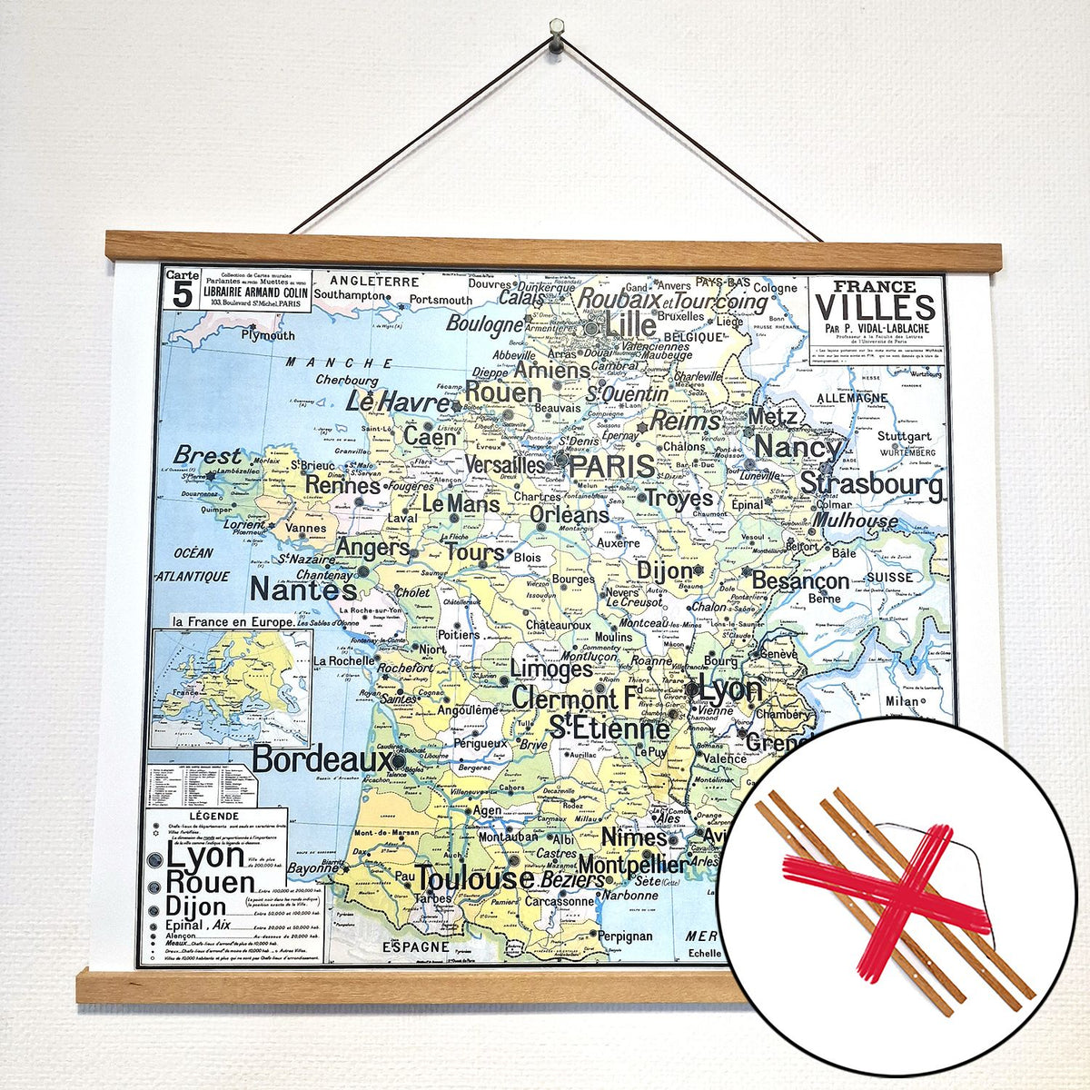 Affiche 60 x 50 cm sur POSTER PAPIER 150 g/m² satiné avec ou sans PORTE AFFICHE MAGNETIQUE EN BOIS - EN STOCK ENVOI RAPIDE
