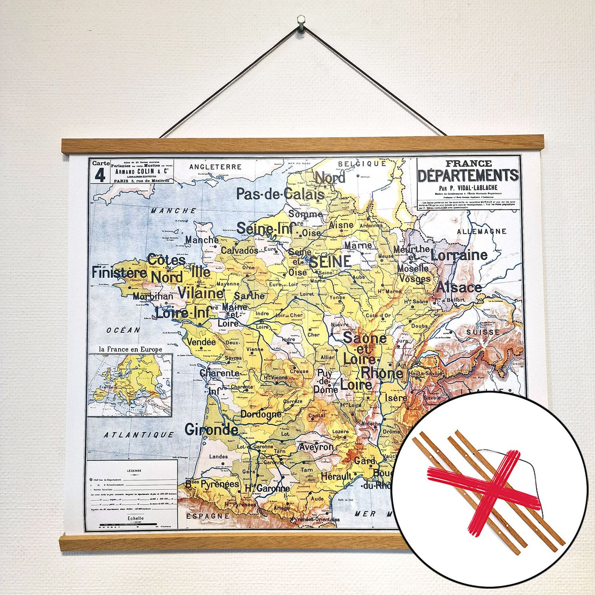 Affiche 60 x 50 cm sur POSTER PAPIER 150 g/m² satiné avec ou sans PORTE AFFICHE MAGNETIQUE EN BOIS - EN STOCK ENVOI RAPIDE