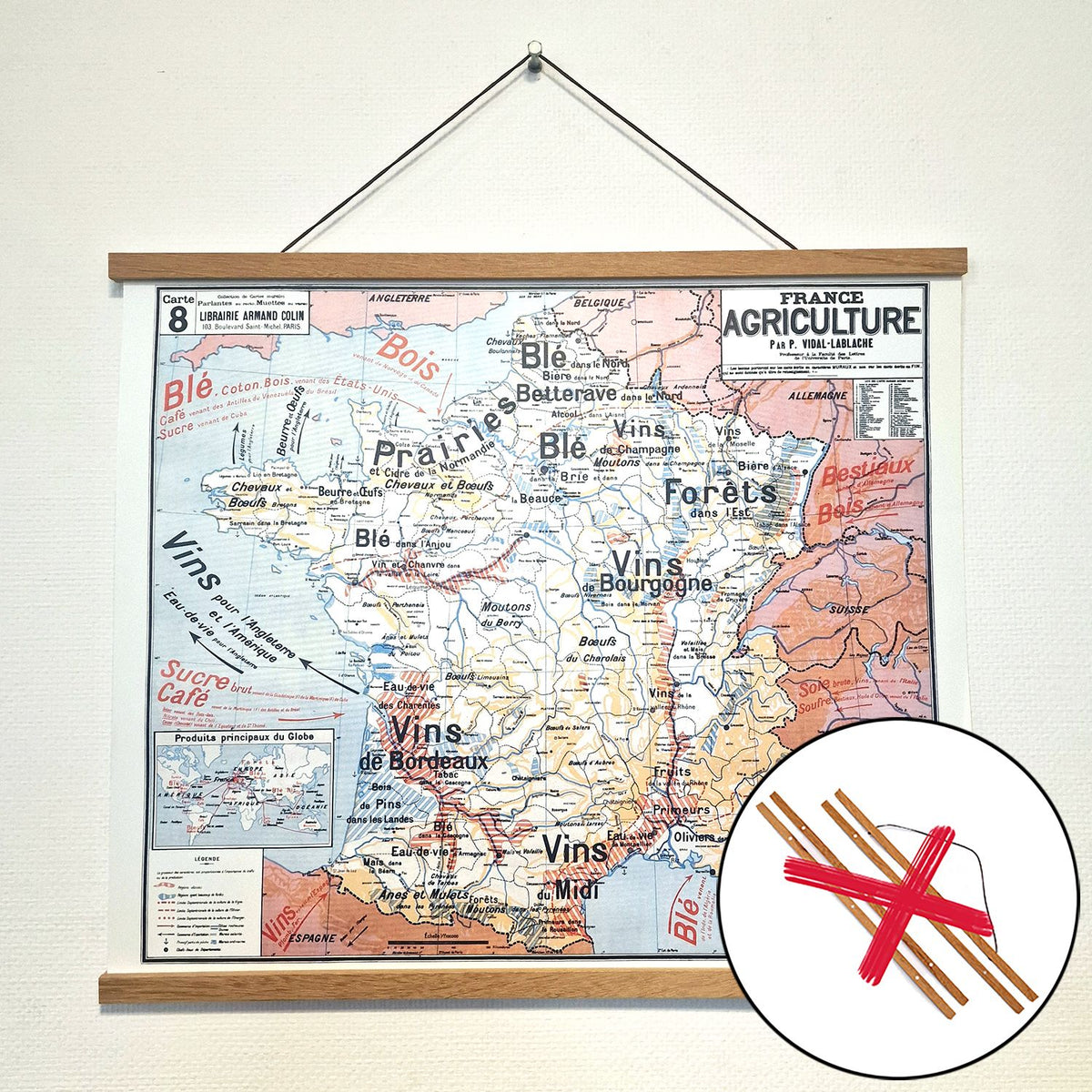 Affiche 60 x 50 cm sur POSTER PAPIER 150 g/m² satiné avec ou sans PORTE AFFICHE MAGNETIQUE EN BOIS - EN STOCK ENVOI RAPIDE
