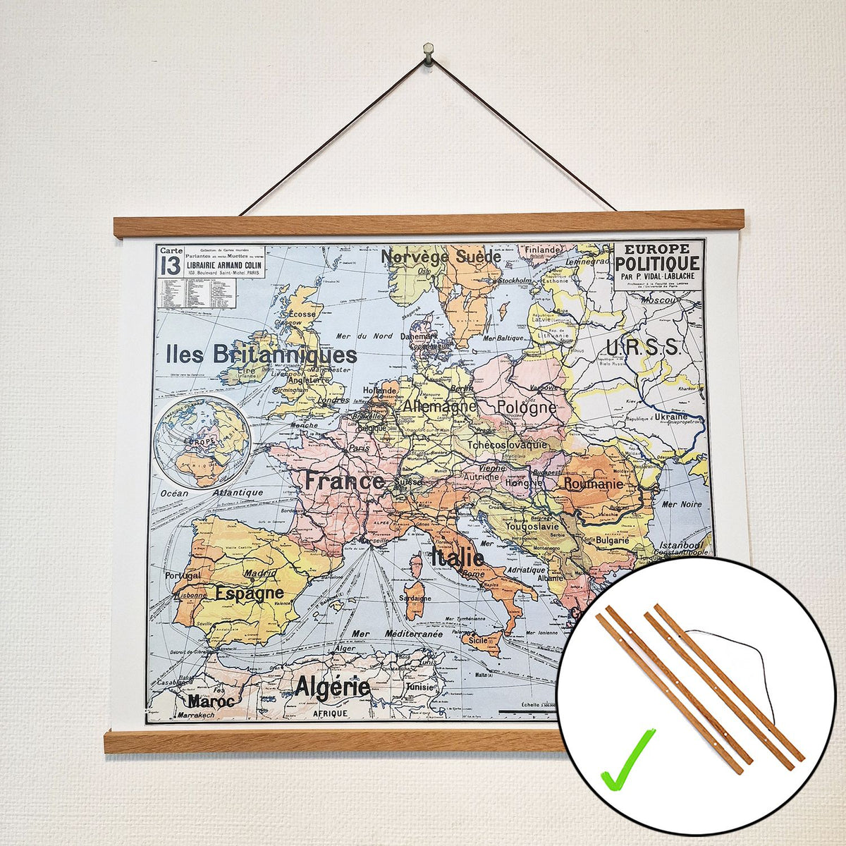 Affiche 60 x 50 cm sur POSTER PAPIER 150 g/m² satiné avec ou sans PORTE AFFICHE MAGNETIQUE EN BOIS - EN STOCK ENVOI RAPIDE