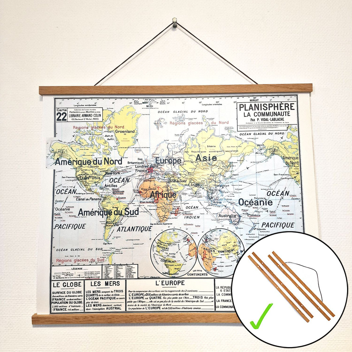Affiche 60 x 50 cm sur POSTER PAPIER 150 g/m² satiné avec ou sans PORTE AFFICHE MAGNETIQUE EN BOIS - EN STOCK ENVOI RAPIDE