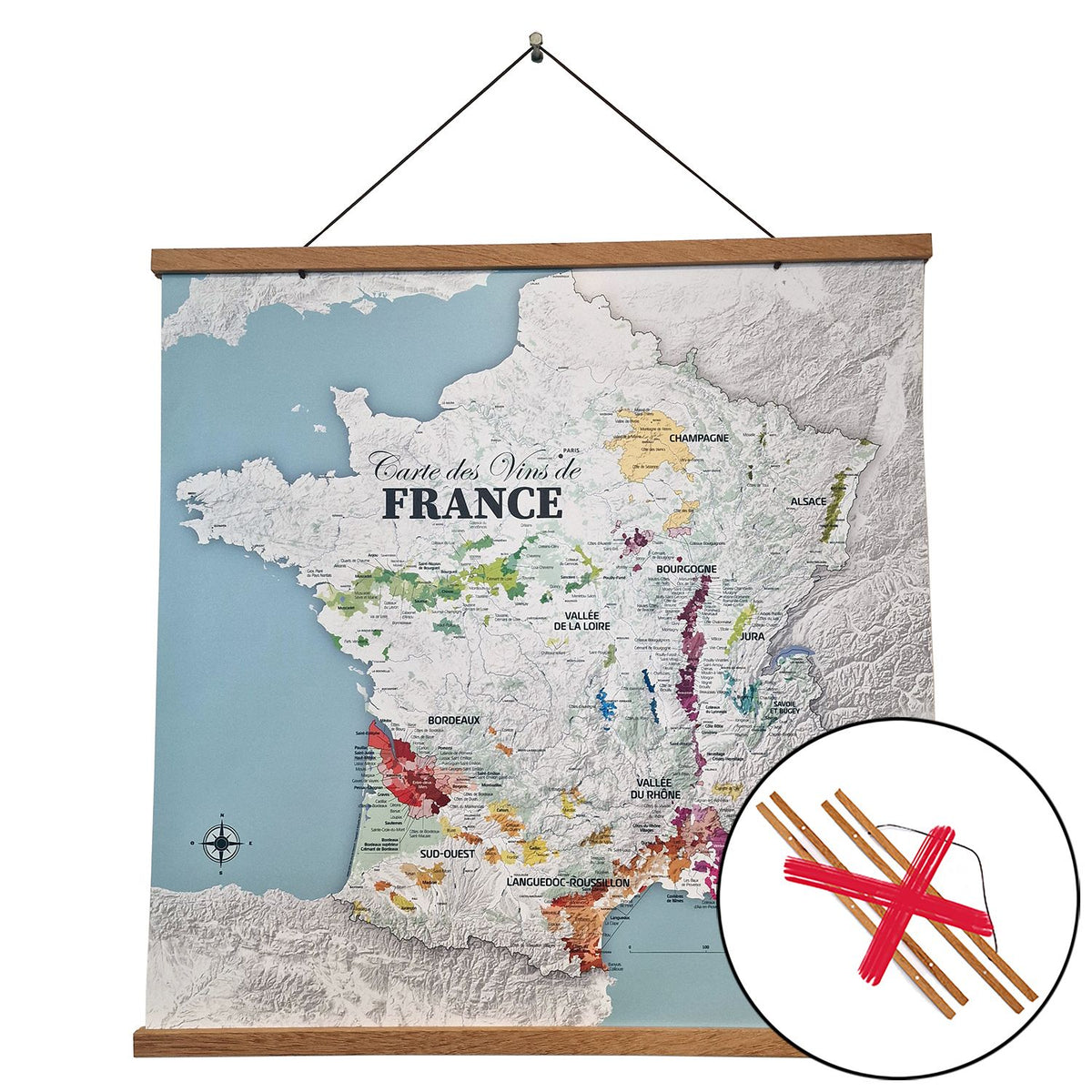 Affiche 60 x 50 cm sur POSTER PAPIER 150 g/m² satiné avec ou sans PORTE AFFICHE MAGNETIQUE EN BOIS - EN STOCK ENVOI RAPIDE