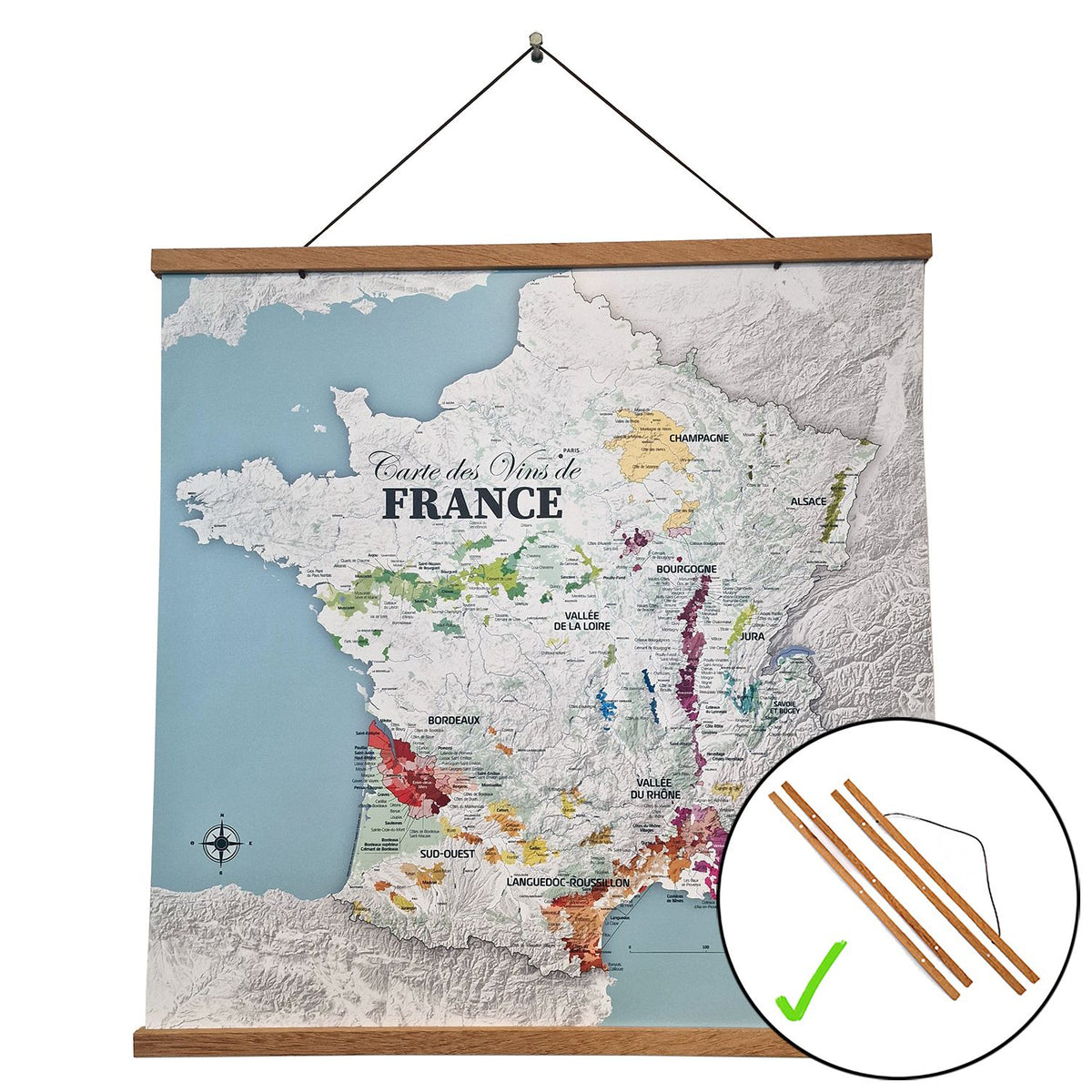 Affiche 60 x 50 cm sur POSTER PAPIER 150 g/m² satiné avec ou sans PORTE AFFICHE MAGNETIQUE EN BOIS - EN STOCK ENVOI RAPIDE