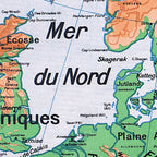 Carte Vidal Lablache 12 - EUROPE RELIEF DU SOL - 120 x 100 cm (reproduction ancienne carte scolaire)