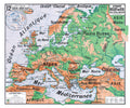 Carte Vidal Lablache 12 - EUROPE RELIEF DU SOL - 120 x 100 cm (reproduction ancienne carte scolaire)