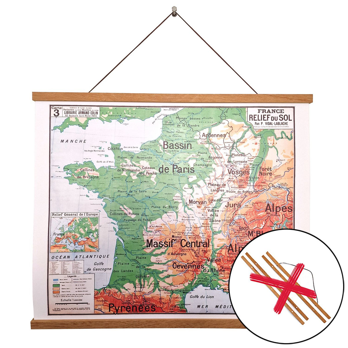 Affiche 60 x 50 cm sur POSTER PAPIER 150 g/m² satiné avec ou sans PORTE AFFICHE MAGNETIQUE EN BOIS - EN STOCK ENVOI RAPIDE