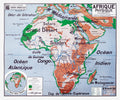 Carte Vidal Lablache 16 - AFRIQUE PHYSIQUE - 120 x 100 cm (reproduction ancienne carte scolaire)