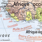 Carte Vidal Lablache 17 - AFRIQUE POLITIQUE - 120 x 100 cm (reproduction ancienne carte scolaire)