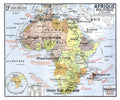 Carte Vidal Lablache 17 - AFRIQUE POLITIQUE - 120 x 100 cm (reproduction ancienne carte scolaire)