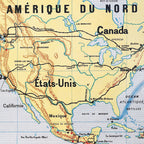 Carte Vidal Lablache 21 - OCEANIE - 120 x 100 cm (reproduction ancienne carte scolaire)