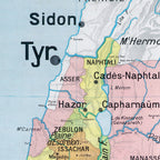 Carte Vidal Lablache 23 BIS & TER - PALESTINE - 120 x 100 cm (reproduction ancienne carte scolaire)