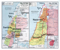 Carte Vidal Lablache 23 BIS & TER - PALESTINE - 120 x 100 cm (reproduction ancienne carte scolaire)