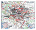 Carte Vidal Lablache 24 BIS - PARIS ET ENVIRONS - 120 x 100 cm (reproduction ancienne carte scolaire)