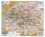 Carte Vidal Lablache 24 - PARIS CAPITALE - 120 x 100 cm (reproduction ancienne carte scolaire)