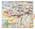 Carte Vidal Lablache 25 BIS - BELGIQUE - POLITIQUE ET INDUSTRIELLE - 120 x 100 cm (reproduction ancienne carte scolaire)