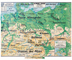 Carte Vidal Lablache 27 - ALLEMAGNE POLOGNE AUTRICHE - PHYSIQUE - 120 x 100 cm (reproduction ancienne carte scolaire)