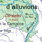 Carte Vidal Lablache 29 - PAYS-BAS - PHYSIQUE ET AGRICOLE - 100 x 120 cm (reproduction ancienne carte scolaire)