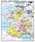 Carte Jean Brunhes et C. Robert-Muller 32 BIS - FRANCE MINERALE - 100 x 120 cm (reproduction ancienne carte scolaire)
