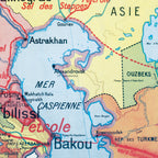 Carte Vidal Lablache 34 BIS - URSS ET FINLANDE - POLITIQUE ET INDUSTRIELLE - 100 x 120 cm (reproduction ancienne carte scolaire)