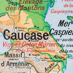 Carte Vidal Lablache 34 - URSS ET FINLANDE - PHYSIQUE ET AGRICOLE - 100 x 120 cm (reproduction ancienne carte scolaire)
