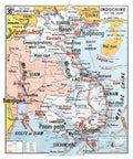 Carte Vidal Lablache 36 BIS - INDOCHINE - 100 x 120 cm (reproduction ancienne carte scolaire)