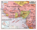 Carte Vidal Lablache 37 - AFRIQUE OCCIDENTALE - 120 x 100 cm (reproduction ancienne carte scolaire)