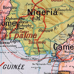Carte Vidal Lablache 37 - AFRIQUE OCCIDENTALE - 120 x 100 cm (reproduction ancienne carte scolaire)