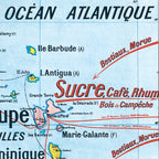 Carte Vidal Lablache 37 BIS - ANTILLES GUYANE NOUVELLE-CALEDONIE - 120 x 100 cm (reproduction ancienne carte scolaire)