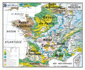 Carte Vidal Lablache 39 - FRANCE GEOLOGIE - 120 x 100 cm (reproduction ancienne carte scolaire)