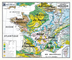 Carte Vidal Lablache 39 - FRANCE GEOLOGIE - 120 x 100 cm (reproduction ancienne carte scolaire)