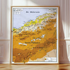 Carte Vidal Lablache 41 - DEPARTEMENT D'ORAN - 100 x 120 cm (reproduction ancienne carte scolaire)