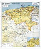 Carte Vidal Lablache 42 BIS - DEPARTEMENT D'ALGER - 100 x 120 cm (reproduction ancienne carte scolaire)
