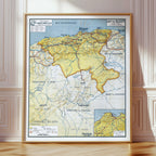Carte Vidal Lablache 42 BIS - DEPARTEMENT D'ALGER - 100 x 120 cm (reproduction ancienne carte scolaire)