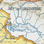 Carte Vidal Lablache 42 BIS - DEPARTEMENT D'ALGER - 100 x 120 cm (reproduction ancienne carte scolaire)