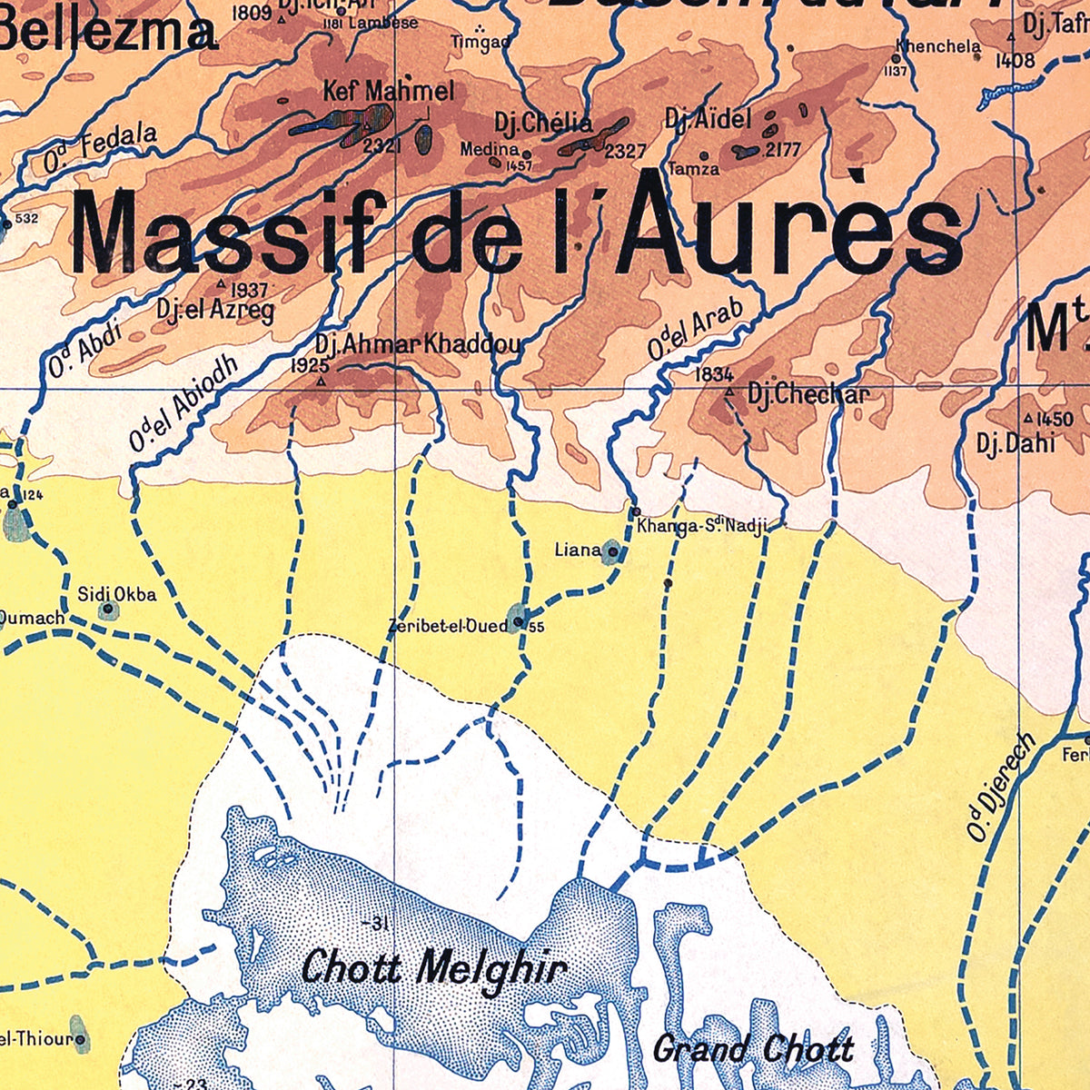 Carte Vidal Lablache 43 - DEPARTEMENT DE CONSTANTINE - 100 x 120 cm (reproduction ancienne carte scolaire)