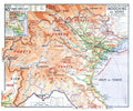 Carte Vidal Lablache 45 BIS - INDOCHINE DU NORD - 120 x 100 cm (reproduction ancienne carte scolaire)