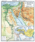 Carte Maurice Teissier 46 BIS - EGYPTE ANCIENNE - 100 x 120 cm (reproduction ancienne carte scolaire)