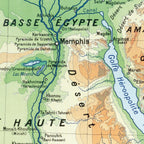 Carte Maurice Teissier 46 BIS - EGYPTE ANCIENNE - 100 x 120 cm (reproduction ancienne carte scolaire)