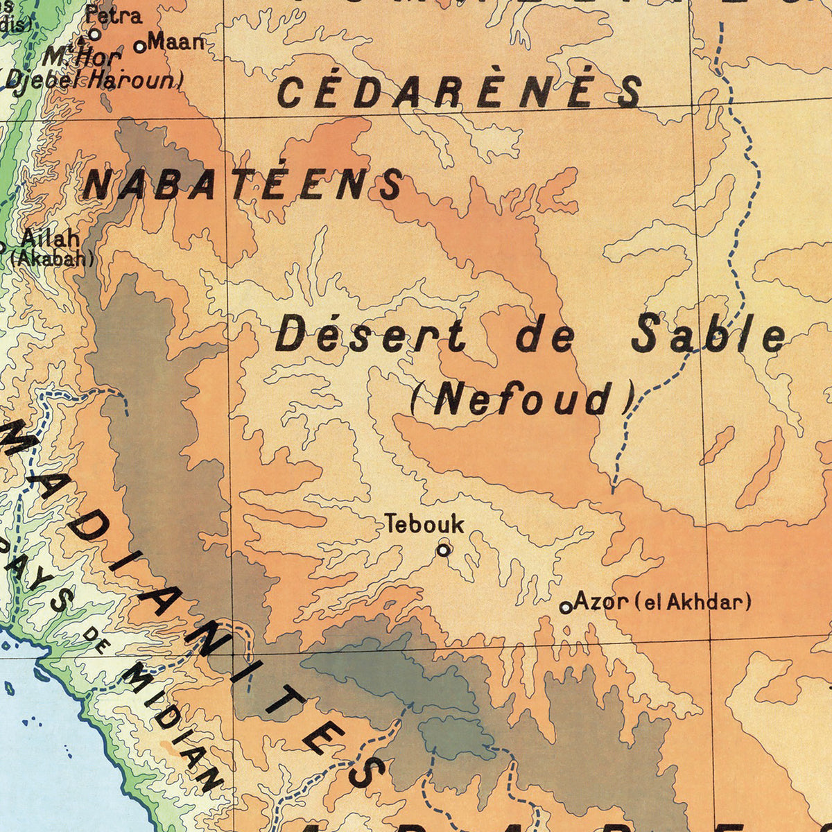 Carte Maurice Teissier 46 BIS - EGYPTE ANCIENNE - 100 x 120 cm (reproduction ancienne carte scolaire)